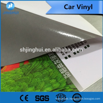 White PVC film 1.52*50m 8mic 100g Liner Paper clear glue self adhesive vinyl films for Billboard